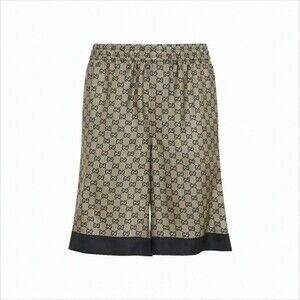 Gucci Silk Shorts With Interlocking Gg Pattern - NWT